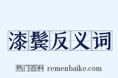 漆鬓反义词是什么意思的图片